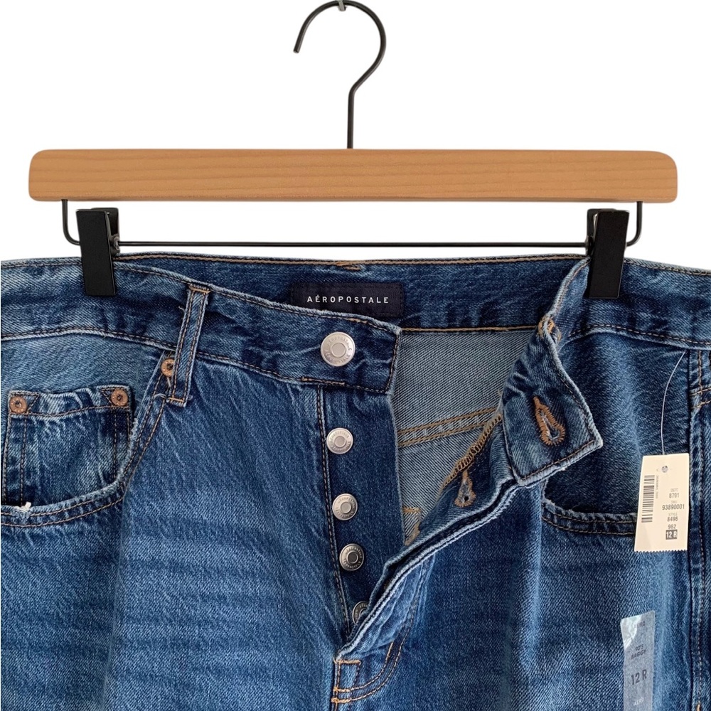 Aero 90’s Baggy Ripped Button Fly Jeans (Boho Distressed Festival Hippie Indie) - Picture 6 of 9